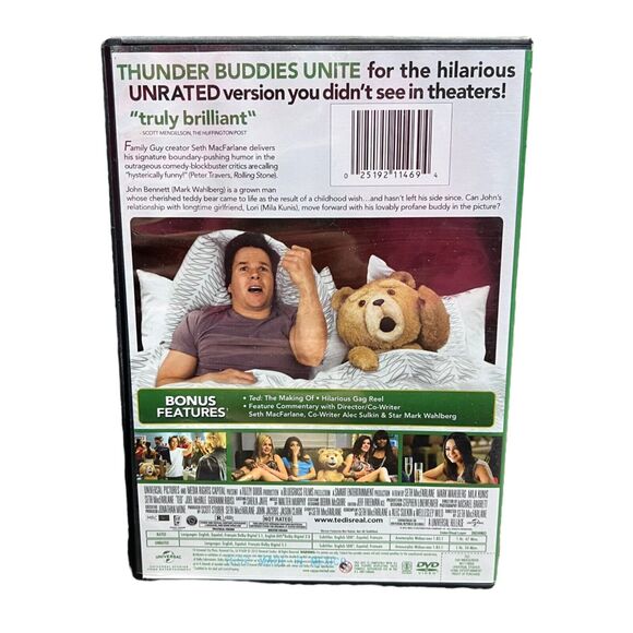 Universal Pictures Mark Wahlberg ted DVD Movie Comedy Unrated Mark Wahlberg - Picture 2 of 4